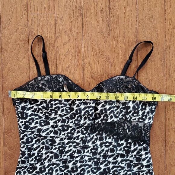 Bebe Black & White Cheetah Print Mini Dress - Picture 10 of 14